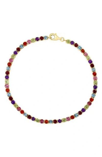 Effy 14k Yellow Gold Semiprecious Stone Tennis Bracelet In Multi