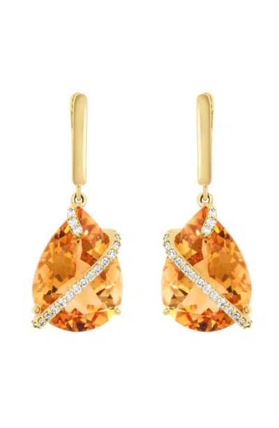 Effy 14k Yellow Gold Sunset Glow Citrine Earrings