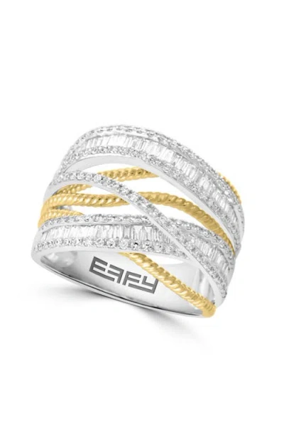 Effy 14kw&y Diamond Ring In Red