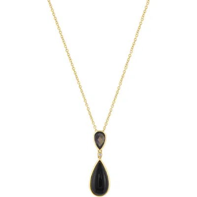 Effy 18k Gold Plated Silver Mother-of-pearl & Diamond Pendant Necklace In Multi