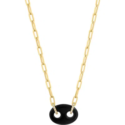 Effy 18k Gold Plated Sterling Silver Diamond Pendant Necklace