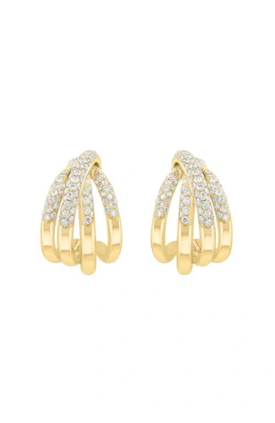 Effy 18k Rose Gold Diamond Pavé Hoop Earrings