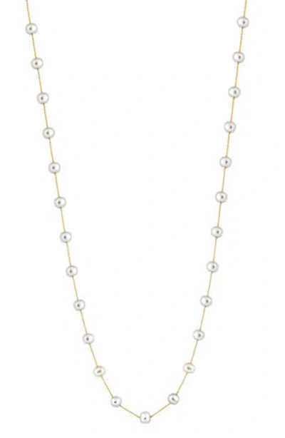 Effy 6.5-7mm Cultured Freshwater Pearl Necklace In Metallic