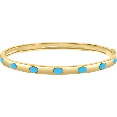 Effy Gold Plated Silver Turquoise Bangle In Red