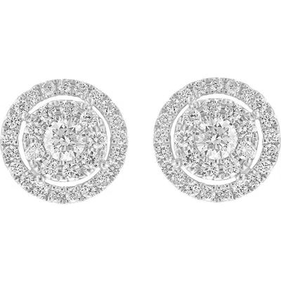 Effy 925 Silver Lab Grown Diamond Stud Earrings In White