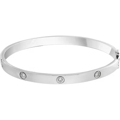 Effy 925 Sterling Silver Diamond Station Bangle In Yellow
