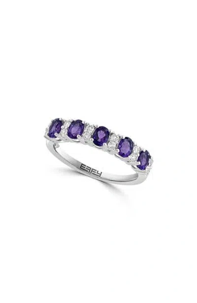 Effy Amethyst & White Sapphire Ring In Purple