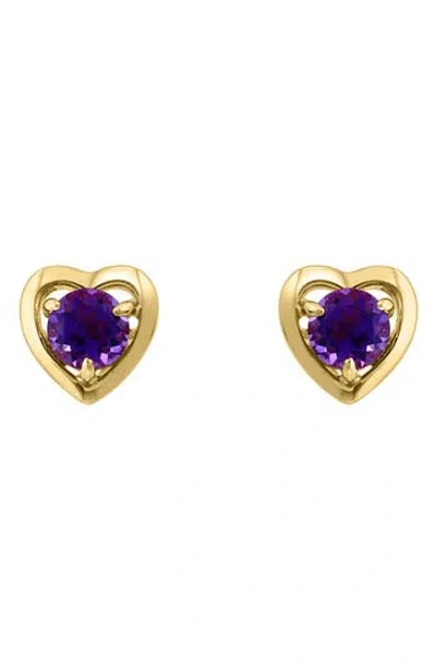 Effy Amethyst Heart Stud Earrings In Pink