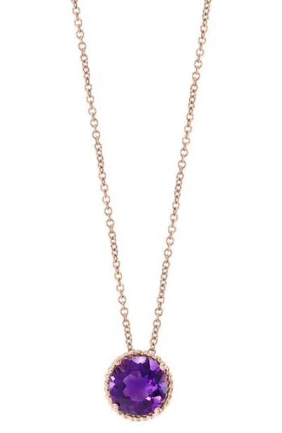 Effy Amethyst Pendant Necklace In Gold