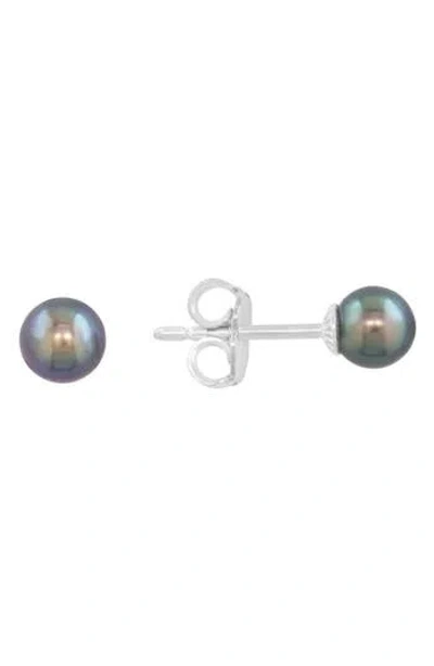 Effy Black Freshwater Pearl Stud Earrings In Gray