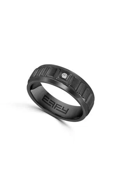 Effy Black Rhodium Plated Sterling Silver Diamond Band Ring