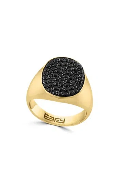 Effy Black Spinel Statement Ring In Gold/black
