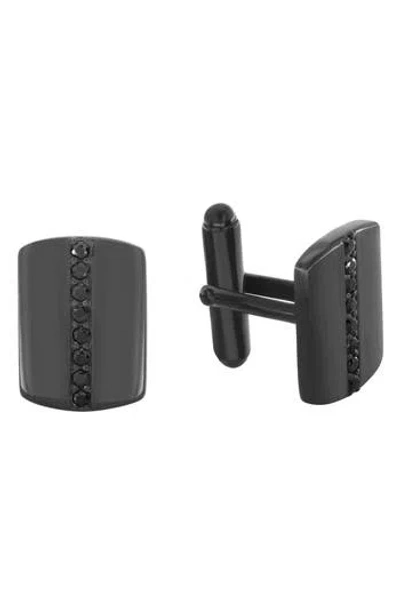 Effy Black Sterling Silver Black Sapphire Cuff Links