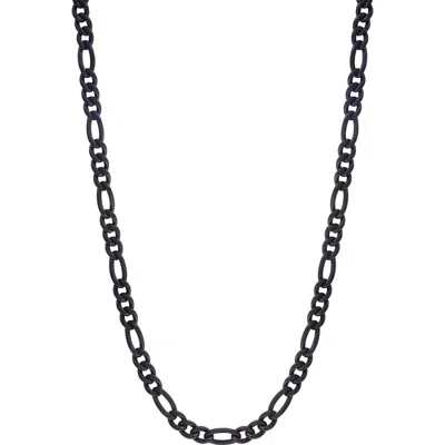 Effy Black Titanium Figaro Chain Necklace