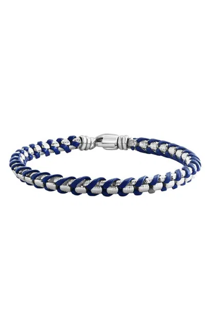 Effy Blue Accent Curb Chain Bracelet In Sterling Silver