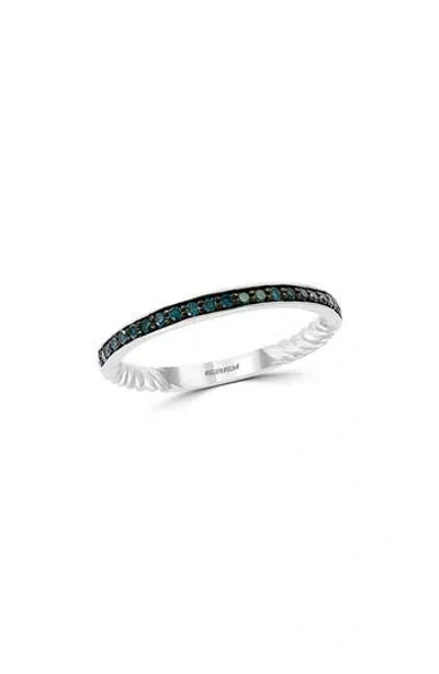 Effy Blue Diamond Stacking Ring In Metallic