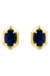 Effy Blue Sapphire Stud Earrings In Red
