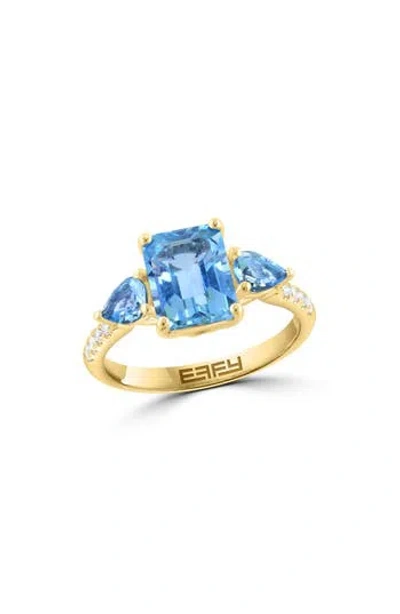 Effy Blue Topaz & Diamond Ring