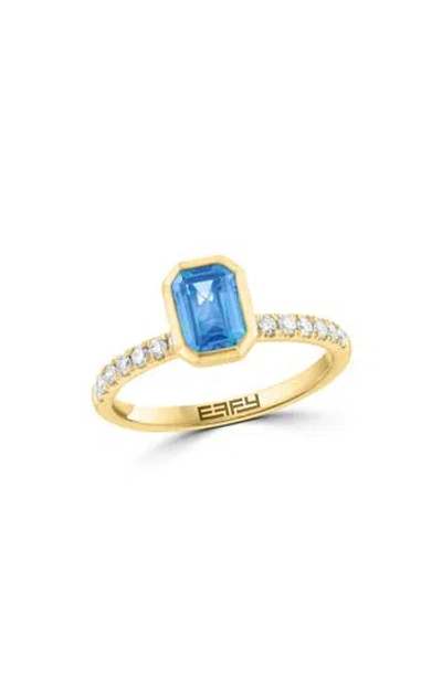 Effy Blue Topaz & Diamond Ring In Purple