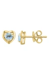 Effy Blue Topaz Heart Stud Earrings In Gold