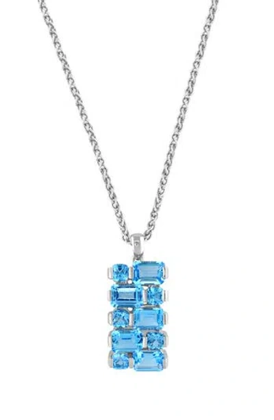 Effy Blue Topaz Pendant Necklace