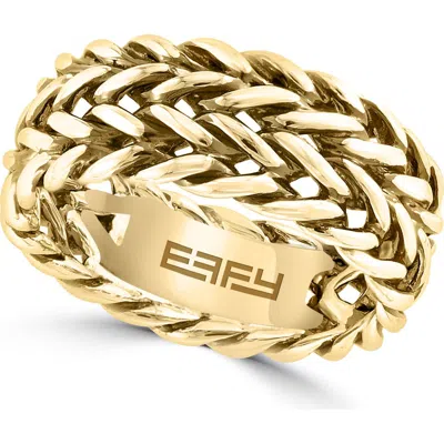 Effy Braided Chain Ring In Gold-plated Sterling Silver