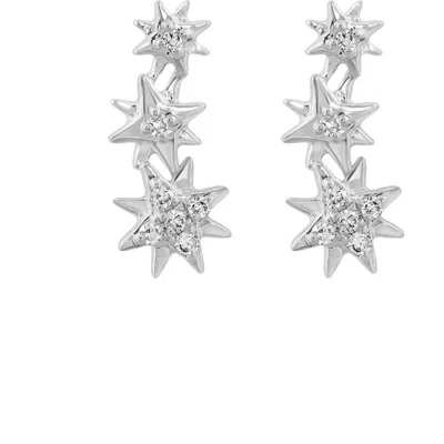 Effy Celestial Star Diamond Stud Earrings In Silver