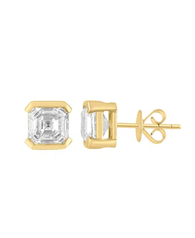 Effy Certified Lab Grown Diamond Asscher Earrings (4 Ct. T.w.) In 14k Yellow Gold