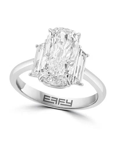 Effy Certified Lab Grown Diamond Cushion Ring (3-5/8 Ct.t.w.) In 14k White Gold In Silver