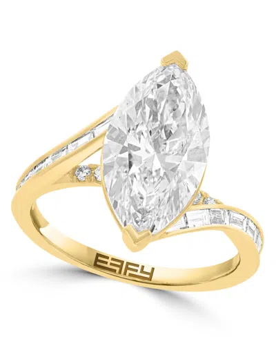 Effy Certified Lab Grown Diamond Marquise Ring (4-1/2 Ct. T.w.) In 14k Yellow Gold