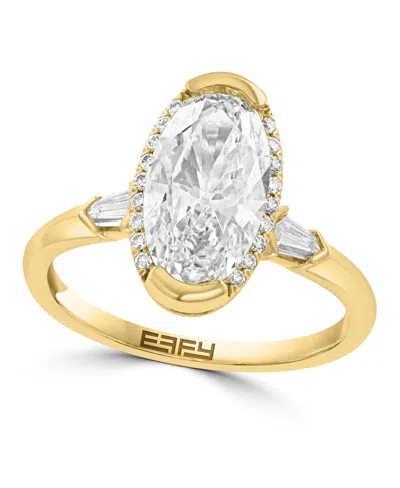 Effy Certified Lab Grown Diamond Oval Ring (2-1/4 Ct. T.w.) In 14k Yellow Gold