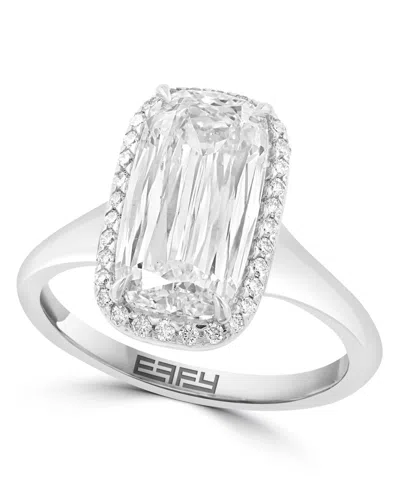 Effy Certified Lab Grown Diamond Ring (4-1/5 Ct. T.w.) In 14k White Gold In Silver