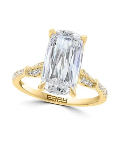 Effy Certified Lab Grown Diamond Solitaire Ring (5-1/5 Ct. T.w.) In 14k Yellow Gold In Multi