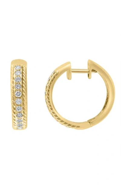 Effy Channel-set Diamond Hoop Earrings In Multi