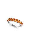 Effy Citrine Baguette Stacking Ring In Silver