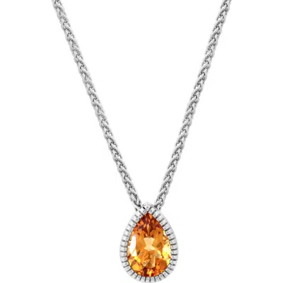 Effy Citrine Pendant Necklace In Orange