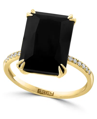 Effy Collection Amethyst (7-1/6 Ct. T.w.) & Diamond (1/20 Ct. T.w.) Ring In 14k Rose Gold (also In Blue Topaz, Onyx,