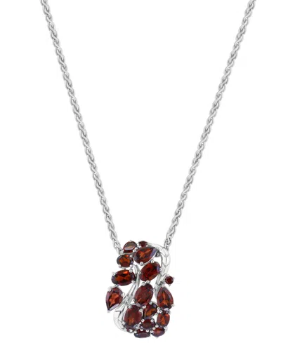Effy Collection Amethyst Pendant Necklace (4-5/8 Ct. T.w.) In Sterling Silver In Burgundy