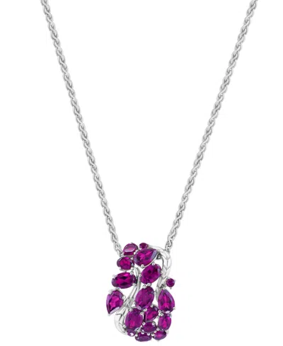 Effy Collection Amethyst Pendant Necklace (4-5/8 Ct. T.w.) In Sterling Silver In Purple