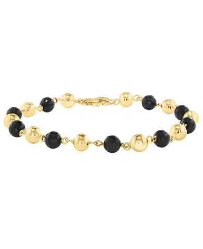 Effy Collection Black Agate Bracelet (13-1/2 Ct. T.w.) In Gold Plated Silver