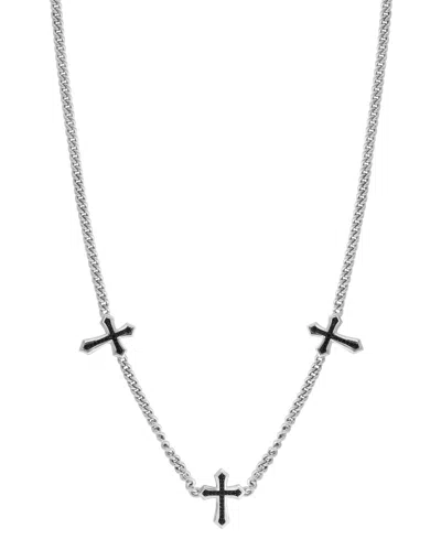 Effy Collection Black Spinel Necklace (3/8 Ct. T.w.) In Sterling Silver In Metallic