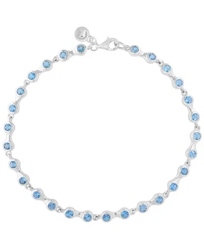 Effy Collection Blue Topaz Bracelet (2-3/4 Ct. T.w.) In Sterling Silver