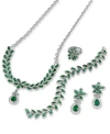 Effy Collection Brasilica By Effy Emerald Diamond Flower Ring Tennis Bracelet Drop Pendant Flower Drop Earrings Coll In Emerald,yellow Gold