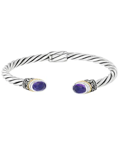 Effy Collection Citrine Bangle Bracelet (2-1/10 Ct. T.w.) In Sterling Silver In Purple