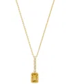 Effy Collection Diamond (1/10 Ct. T.w.) & Madeira Citrine (7/8 Ct. T.w.) Pendant Necklace In 14k Yellow Gold In Gold