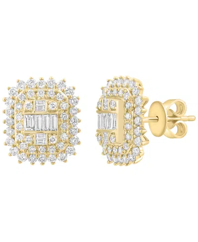 Effy Collection Diamond (1-1/3 Ct. T.w.) Earrings In 14k Yellow Gold, (also In 14k White Gold)