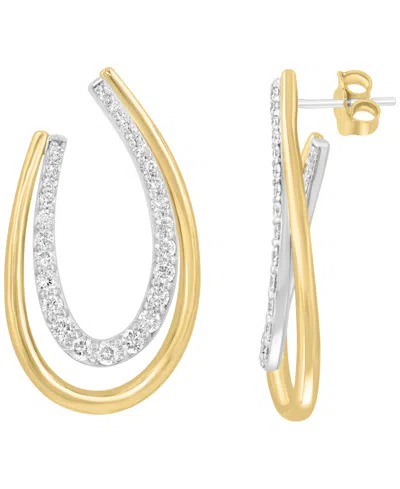 Effy Collection Diamond (1-1/8 Ct. T.w.) Earrings In 14k Two-toned Gold