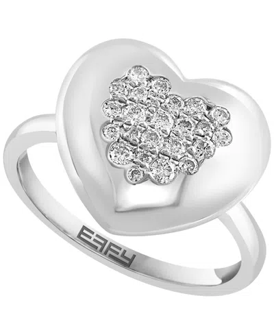 Effy Collection Diamond (1/3 Ct. T.w.) Ring In Sterling Silver In Metallic