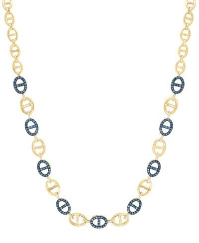 Effy Collection Diamond (1/4 Ct. T.w.) & Sapphire (1-7/8 Ct. T.w.) Necklace In 14k Yellow Gold
