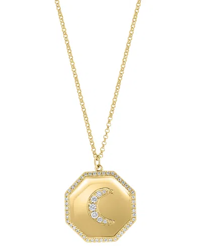 Effy Collection Diamond (1/4 Ct. T.w.) Pendant Necklace In 14k Yellow Gold